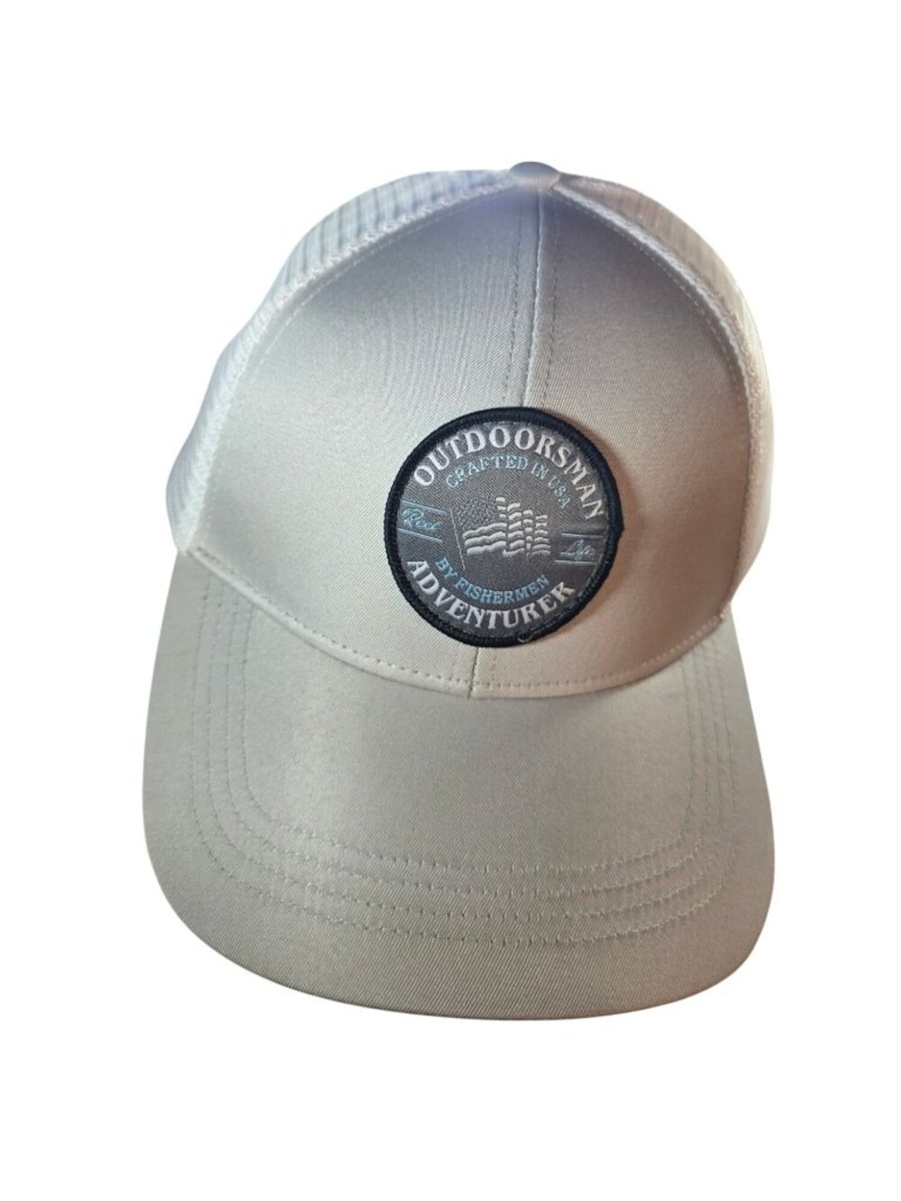 Outdoorsman Adventure Trucker Hat Mesh Back Adjustable Snapback Reel Life Logo